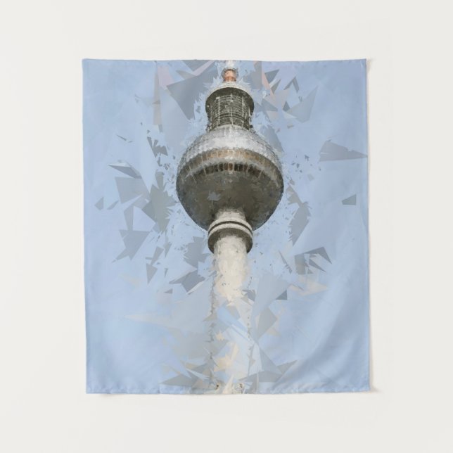 Fernsehturm Berlin, Deutschland Wandteppich (Vorderseite)