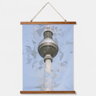 Fernsehturm Berlin, Deutschland Wandteppich Mit Holzrahmen