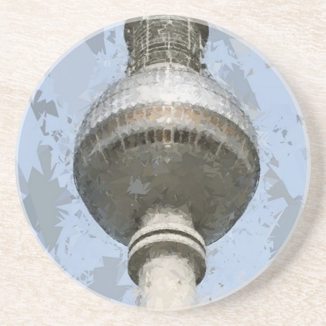 Fernsehturm Berlin Sandstein Untersetzer (Vorne)