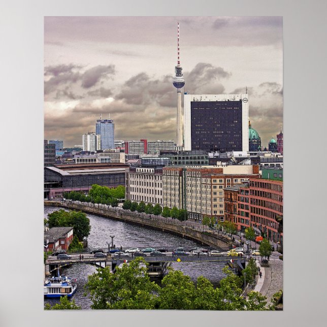 Fernsehturm (Fernsehturm), Berlin, Panorama(tv11ps Poster (Vorne)