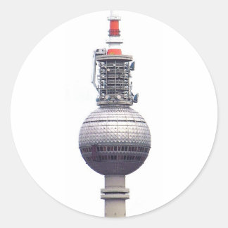 Fernsehturm (Fernsehturm), Berlin, Rot (TV14) Runder Aufkleber