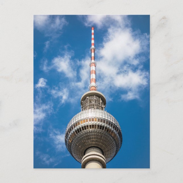Fernsehturm in Berlin (Deutschland) Postkarte (Vorderseite)