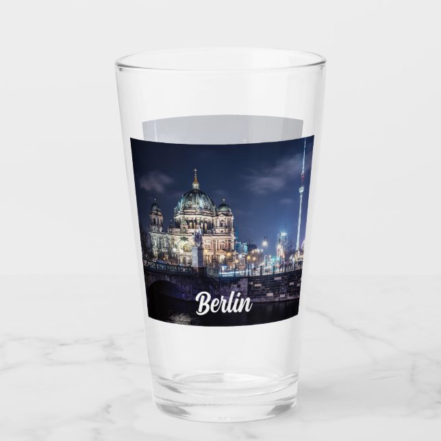 Fernsehturm und Berliner Dom in Berlin Glas (Vorderseite)