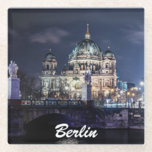 Fernsehturm und Berliner Dom in Berlin Glasuntersetzer