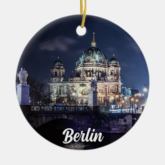 Fernsehturm und Berliner Dom in Berlin Keramik Ornament (Vorne)