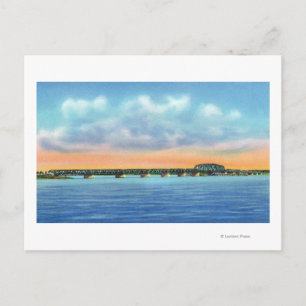 Fernsicht auf den See auf die Neue Brücke Postkarte