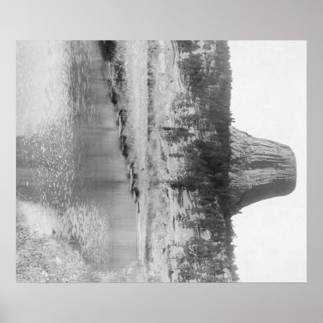 Fernsicht auf den Tower des Teufels mit Wasser im  Poster (Vorne)