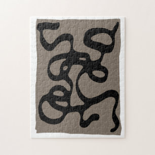 Fernsignale: Abstrakt Schwarz & Grau Puzzle