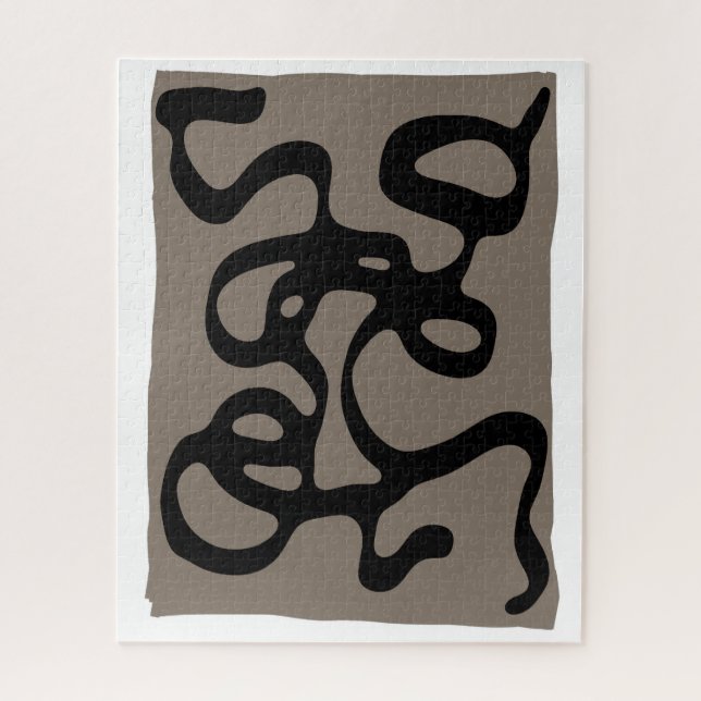 Fernsignale: Abstrakt Schwarz & Grau Puzzle (Vertikal)