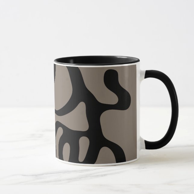 Fernsignale: Abstrakt Schwarz & Grau Tasse (Rechts)
