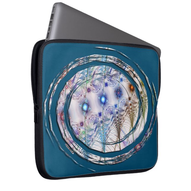 Ferns'N Blume Abstrakt Laptopschutzhülle (Vorne Rechts)