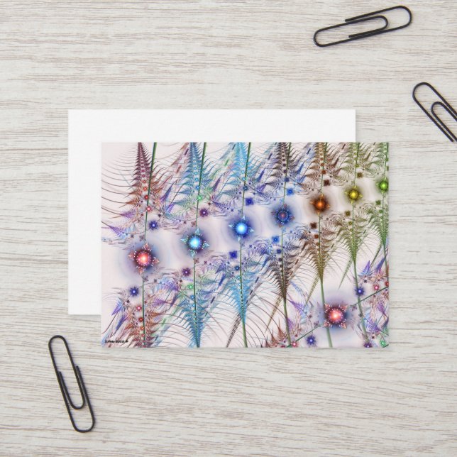 Ferns'N Blume Abstrakt Visitenkarte (Vorderseite/Rückseite Beispiel)