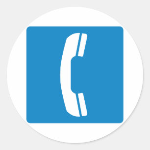 Fernsprechunterschrift Runder Aufkleber