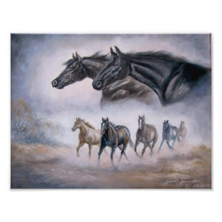 Fernthauch, Laufpferde Fotodruck