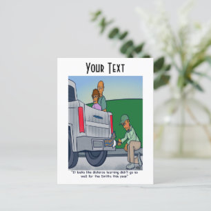 Fernunterricht Postkarte