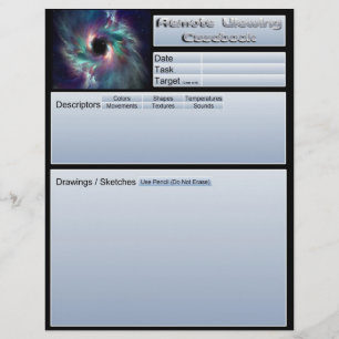 Fernwahrnehmungs-Fallaktenblätter Flyer