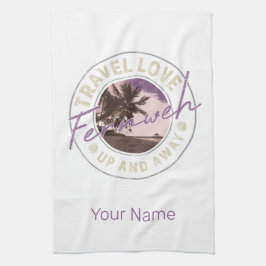 Fernweh Palm und Beach Vintage Reise Souvenir Geschirrtuch