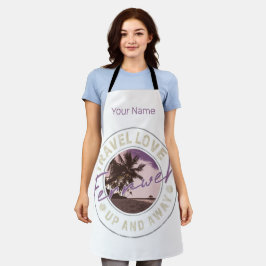 Fernweh Palm und Beach Vintage Reise Souvenir Schürze