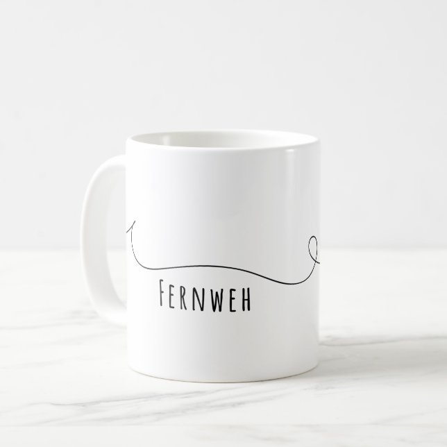 Fernweh Tasse (Vorderseite Links)