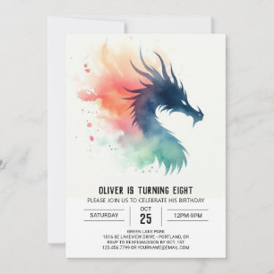 Ferocious Dragon Birthday Children Einladung