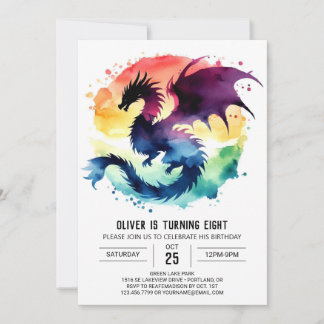 Ferocious Dragon Birthday Digital Einladung