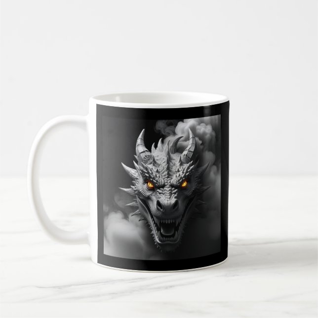 Ferocious Dragon Head Portrait Kaffeetasse (Links)