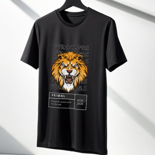 Ferocious Lion Primal Instinct T-Shirt – Savage  (Von Creator hochgeladen)