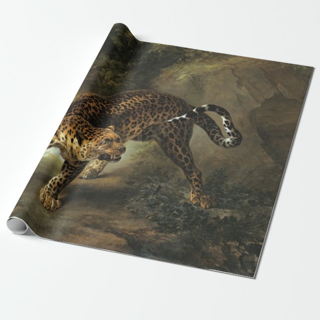 Ferocious Wild Leopard (von Jean-Baptiste Oudry) Geschenkpapier (Ungerollt)