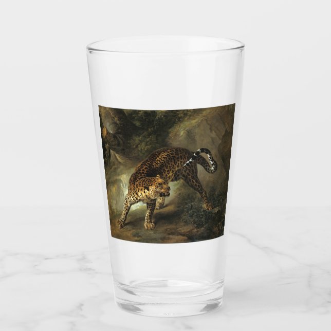 Ferocious Wild Leopard (von Jean-Baptiste Oudry) Glas (Vorderseite)
