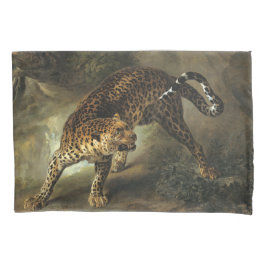 Ferocious Wild Leopard (von Jean-Baptiste Oudry) Kissenbezug
