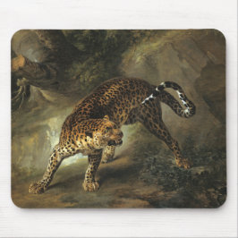 Ferocious Wild Leopard (von Jean-Baptiste Oudry) Mousepad
