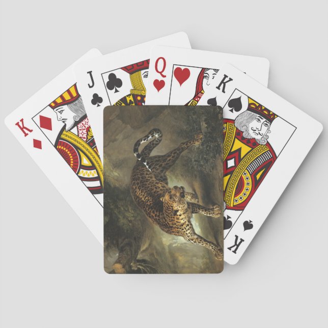 Ferocious Wild Leopard (von Jean-Baptiste Oudry) Spielkarten (Rückseite)