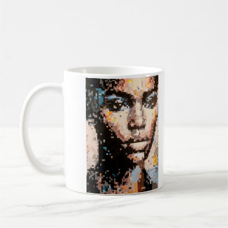 Ferocity Vibrant Pixel Art Portrait Kaffeetasse