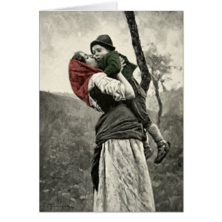 Ferraguti Love Mutter Sohn Kind Kuss Vintage Kunst