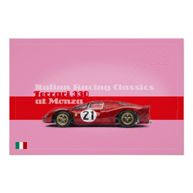 Ferrari 330 at Monza Poster (Vorderseite)