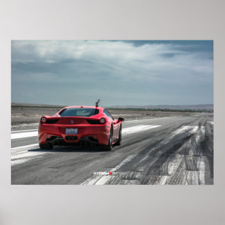 Ferrari 458 Italia Rennen bereit Poster