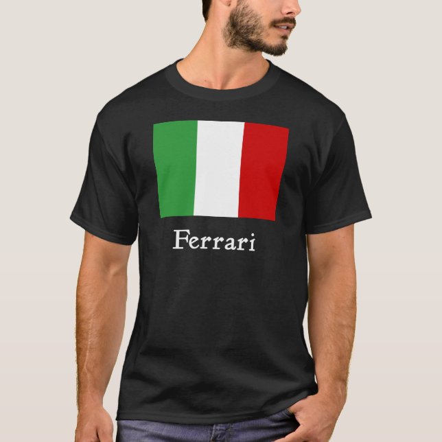 Ferrari-Italiener-Flagge T-Shirt (Vorderseite)
