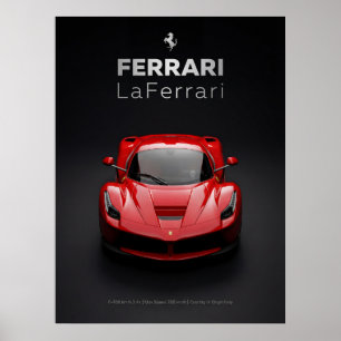 Ferrari LaFerrari Rotes Hypercar Poster