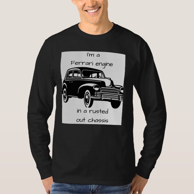 "Ferrari-Motor" T-Shirt (Vorderseite)