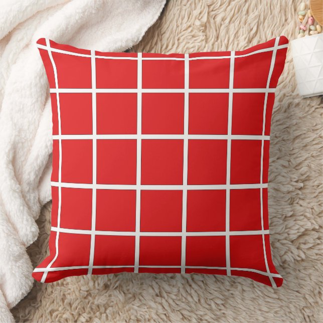 Ferrari Red Squares Kissen (Decke)