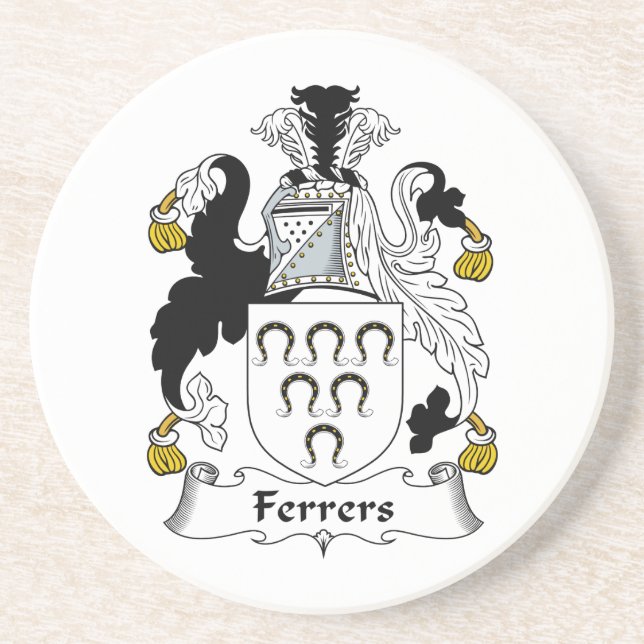 Ferrers Familienwappen Getränkeuntersetzer (Vorne)