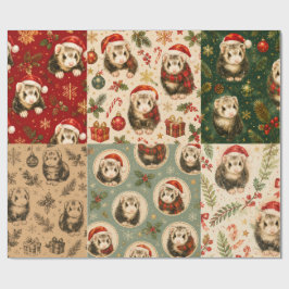 Ferret Christmas Montague Geschenkpapier