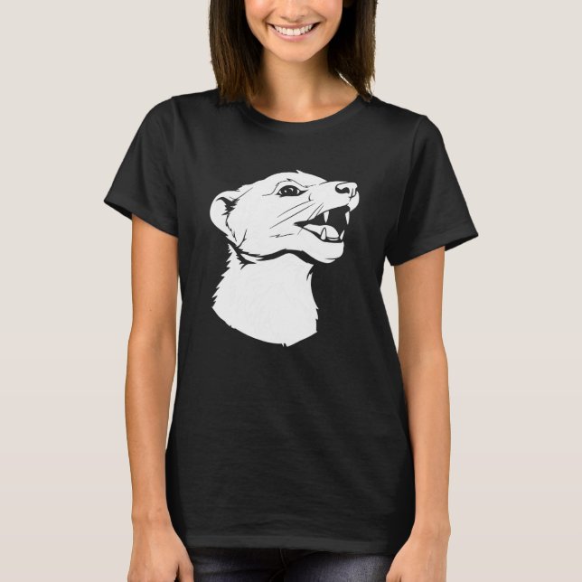 Ferret Cute  Weasel Furry Animal Ferret T-Shirt (Vorderseite)
