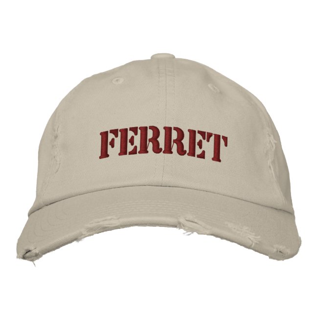FERRET EMBROIDERTE BASEBALL-GAP BESTICKTE BASEBALLKAPPE (Vorderseite)