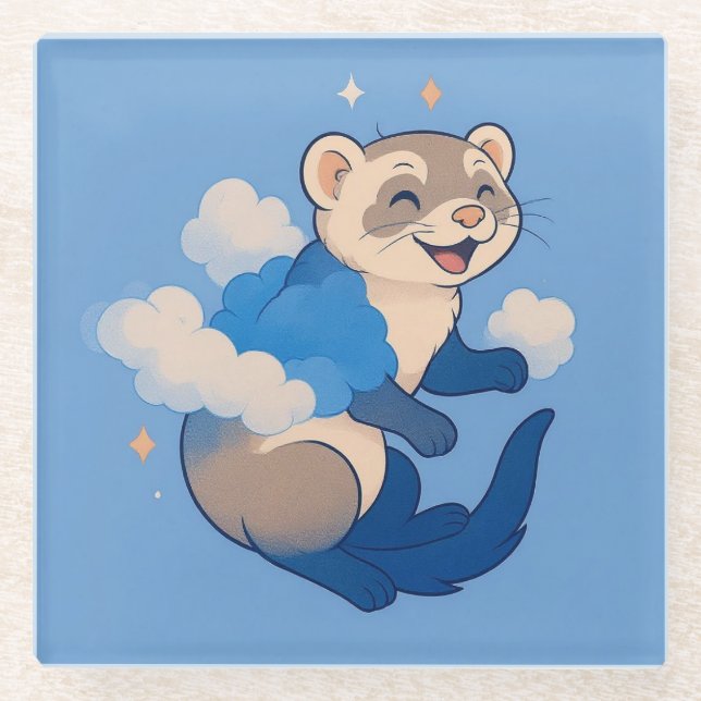 Ferret Glasuntersetzer (Vorderseite)