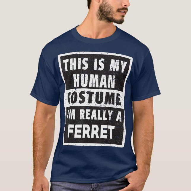 Ferret Helloween Anzug Funny Ferret Anzug T-Shirt (Vorderseite)