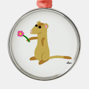 Ferret Holding a Blume Ornament