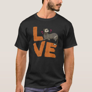 Ferret Liebe Niedlich Ferret Mama Vater Ferret Lov T-Shirt