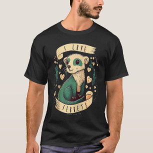 Ferret Mama Vater Mustela Nigripes Raglan 1 T-Shirt