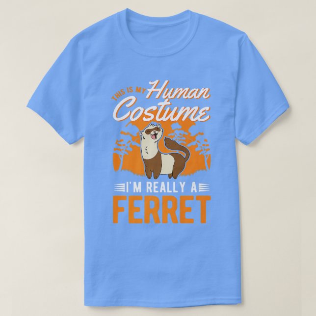 Ferret menschliche Kostüme Halloween 1 T-Shirt (Design vorne)